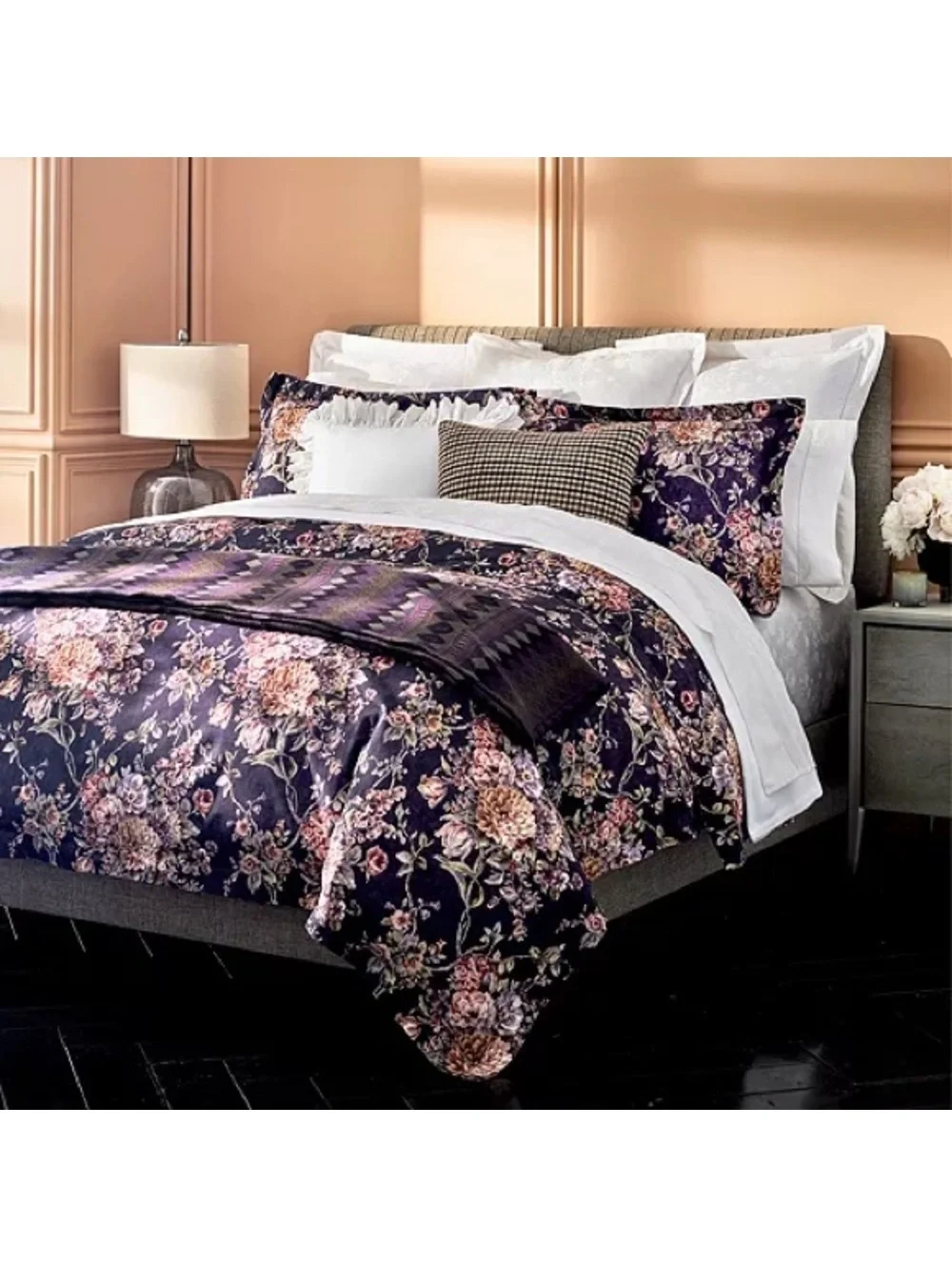 Ralph Lauren Elyse Duvet Cover Full/Queen in Eggplant, NWT $430